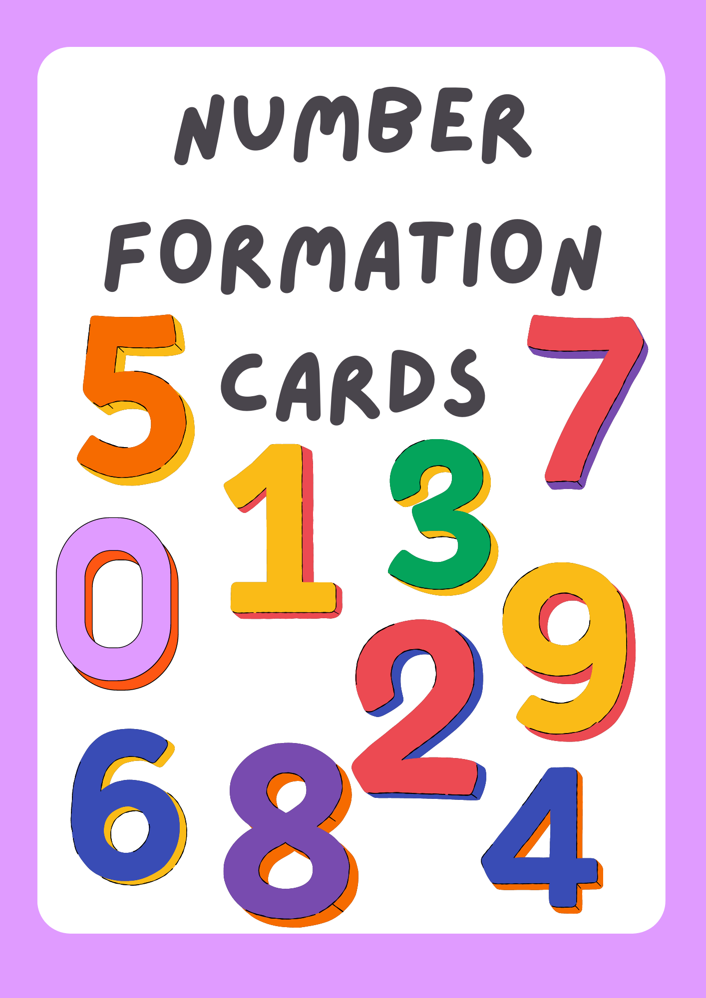 Number Formation Cards-AGE 4/5/6